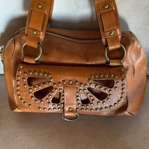 Michael Kors Studded Tan Leather Handbag